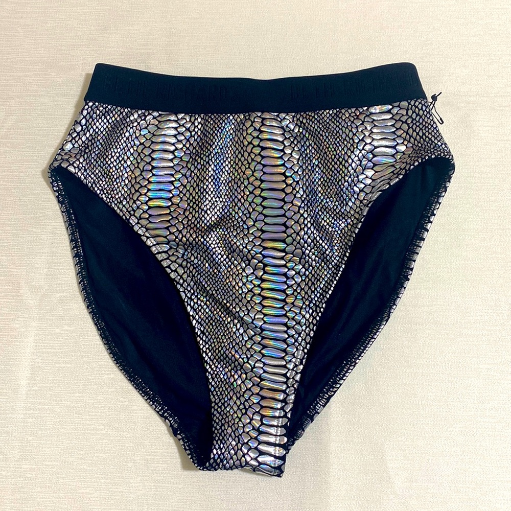 BETH RICHARDS Women's Metallic Python Style Bikini Bottom - Picture 2 of 5